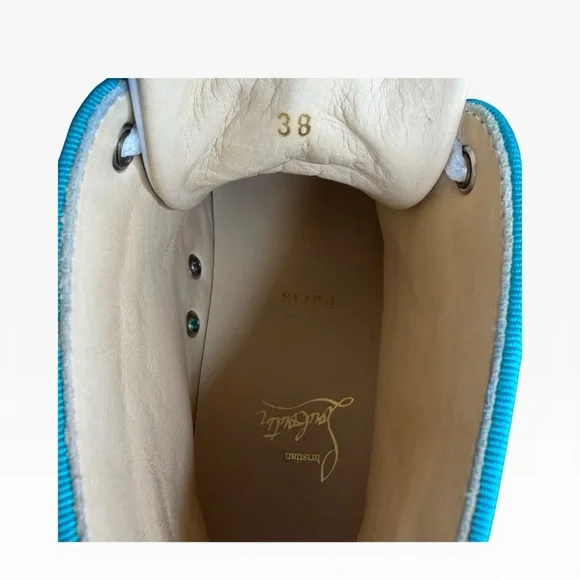 Christian Louboutin Multicolor Studded Women’s High-Top Sneakers Size 38 - Picture 7 of 11